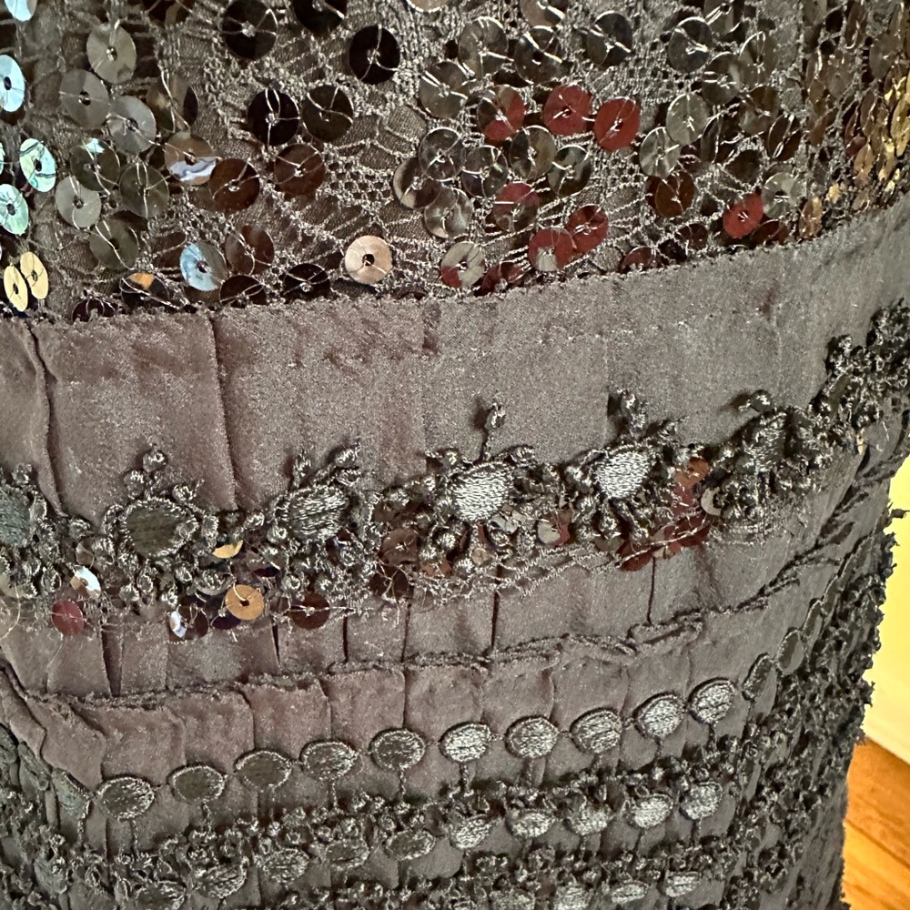 Louis Vuitton stunning black sequined & lace tank dress Size 40 (US size 8) - Picture 3 of 9